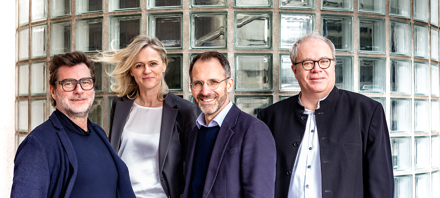 <p><strong>Vier kreative Partner stehen für Gruppe GME</strong><br />(v.l.): Christian Buck, Maja Marstaller, Stephan Kohlrausch, Jürgen Keil</p>